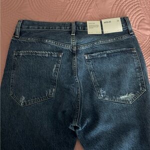 Agolde Women's Dark Blue Cropped Jeans